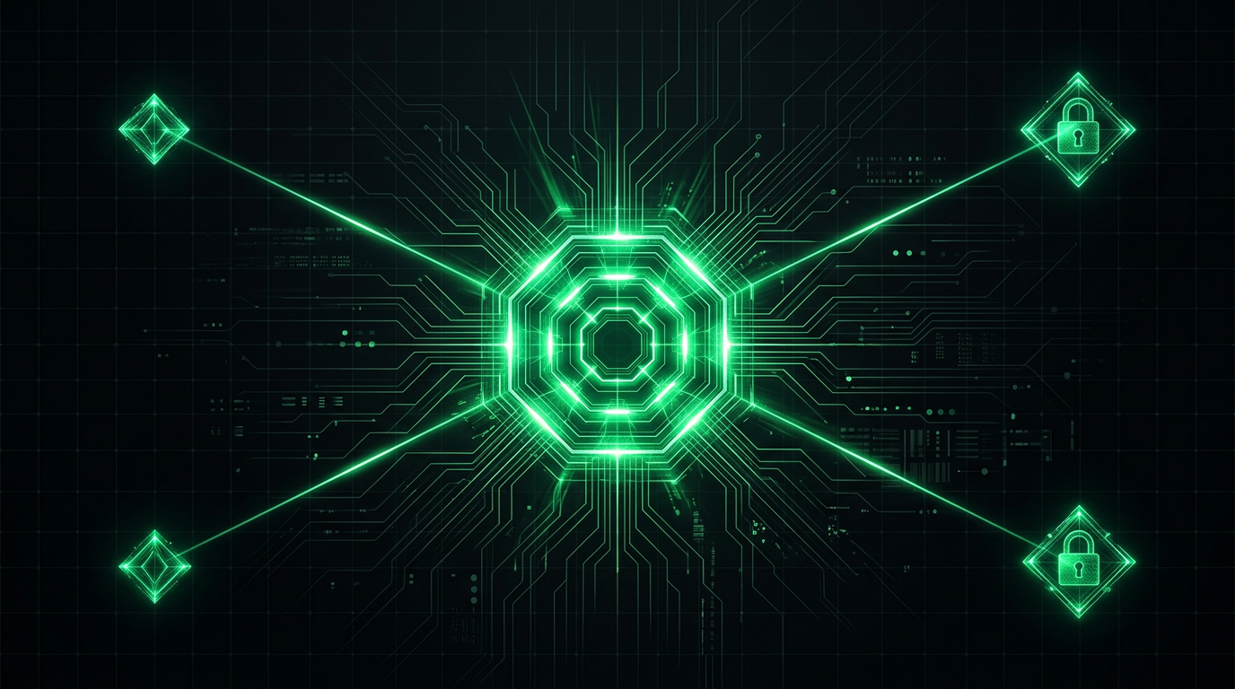 Diagram of an AI agent core surrounded by four attack-vector nodes