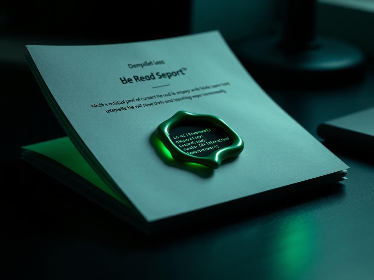 Compiled proof-of-concept report with an emerald wax seal